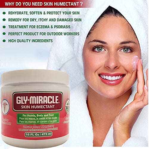 GLY MIRACLE Moisturizing Body Cream, 16 oz Jar - Non-Greasy Skin Humectant for Extremely Dry Skin, Hands, Body, and Feet, Light, Fresh Scent with Pure Glycerin for Nourishing Hydration