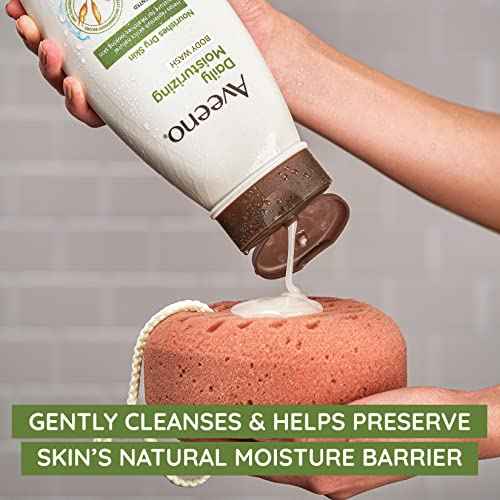 Aveeno Sensitive Skin Essentials Gift Set with Daily Moisturizing Lotion, Daily Moisturizing Body Wash, Calm + Restore Makeup Removing Wipes, & Skin Relief Repairing Hand Mask, 4 items