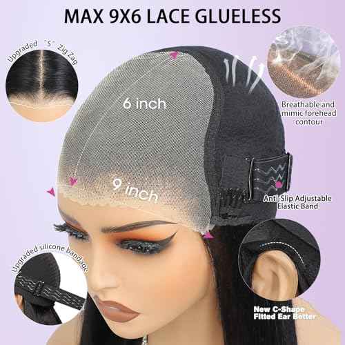 210% Density Lace Frontal Bob Wig Human Hair 12A Brazilian Virgin 9x6 Glueless Wigs Human Hair Pre Plucked Pre Cut HD Transparent Lace Wigs 12 Inch
