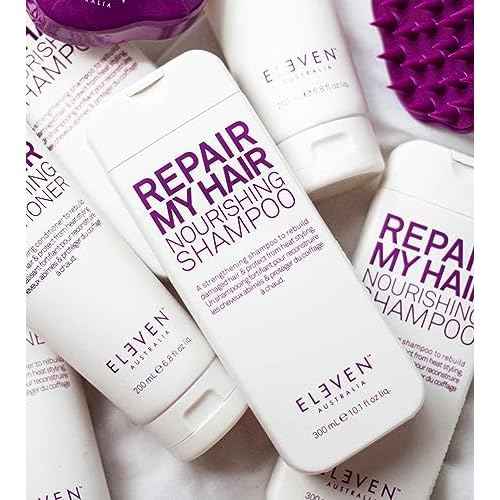 ELEVEN AUSTRALIA Repair My Hair Nourishing Shampoo for Women & Men - Sulfate Free Shampoo, Hydrating & Gentle, Strengthens Dry & Damaged Hair, Provides Deep Moisture, Color Safe Formula