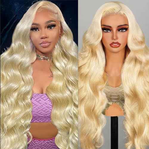 613 Blonde Body Wave Lace Front Wigs Human Hair 13X4 Lace Front Wigs Human Hair 200 Density 613 HD Lace Frontal Wigs Pre Plucked For Women 30 Inch
