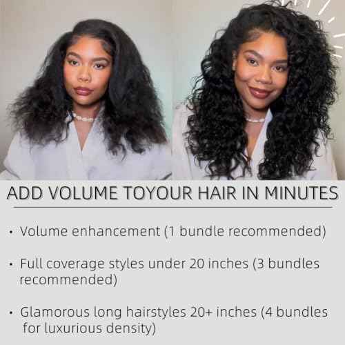 Water Wave Human Hair Bundles 16 18 20 22 Inch 12A Raw Bundles Silky Soft Wet And Wavy Water Wave Bundles For Women Natural Black Color