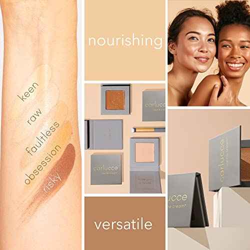 Carlucce Cache Cream 3-in-1 Makeup Color Palette (Raw) ? Foundation, Concealer & Primer in One ? Medium to Full Coverage, Natural Finish, Vegan, Clean & Cruelty-Free Formula
