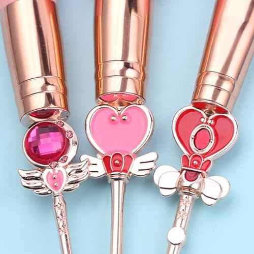 Makeup Brushed Set 8PCs Sailor Moon Magical Girl Golden Cosmetic Brush Tool Pink Eyeshadow Brushes Eyeliner Eyebrow Essential Cosmetic Brush Kits