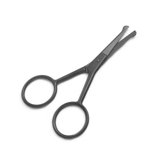 Yutoner Premium Manicure Rounded Tip Scissors Multi-purpose Stainless Steel Cuticle Pedicure Beauty Grooming Shears for Nail, Eyebrow, Eyelash, Dry Skin, Nose Hair (Black 4 Inch)