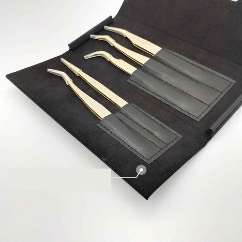 UUYYEO Black Lash Tweezer Case Empty Tweezers Storage Bag Portable Tweezer Holder Container Travel Bag for Eyelash Tweezers
