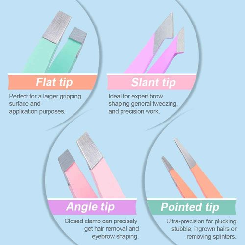 TsMADDTs Tweezers for Women Facial Hair - Precision Tweezers Set with Travel Case - Stainless Steel with Scissor, Mirror