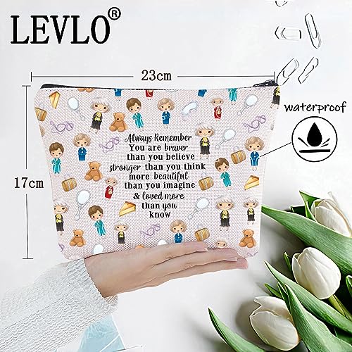 LEVLO Golden Inspired Cosmetic Make Up Bag Golden TV Show Fans Gift You Are Braver Stronger Smarter Than You Think Makeup Zipper Pouch Bag Golden Merch(Always Golden)