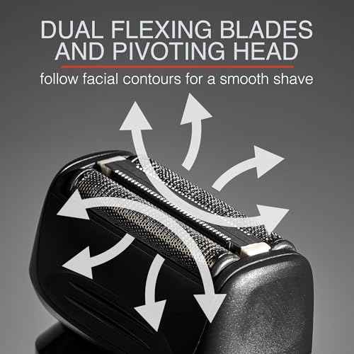 Remington F4 Style Series Foil Shaver for Men, Flexing Blades for Close and Comfortable Shave, Cordless Electric Rechargeable Razor.