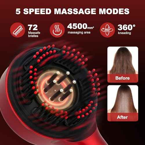 3 in 1 Scalp Massager Hair Grown Oil Applicator, Electric Hair Massager Scalp Laser Comb with IPX7 Waterproof