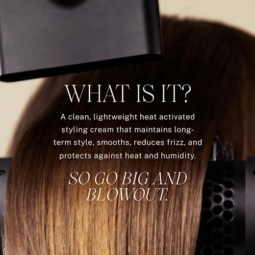 JVN Complete Blowout Styling Milk, 0.84 Fl Oz, Travel Size, Frizz Fighting, Heat Activated Style Extending Hair Cream and Heat Protectant, Hair Care for Women and Men, Silicone Free