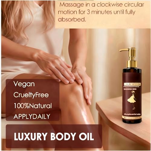 Luxury Body Firming Oil Tightening & Hydrating Treatment After Shower Body Oil For Women | Natural Body Luxury Oil for Dry Skin | Lightweight, Non-Greasy, Nourishing Formula ? 4.06 FL OZ