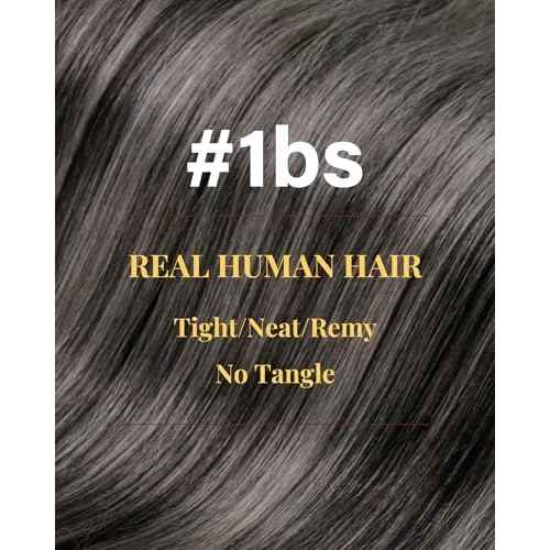 Hetto Ktip Human Hair Extensions Balayage K Tips Hair Extensons Real Human Hair Black to Silver Grey U Tip Hair Extensions Straight 14 Inch 50G 50S