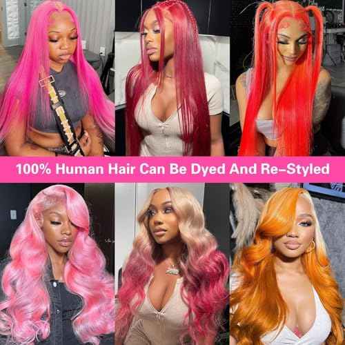 613 13x6 Lace Front Wig Human Hair 30 Inch 200 Density 613 Wig HD Transparent Lace 613 Human Hair Wig Body Wave Blonde Lace Front Wigs for Women