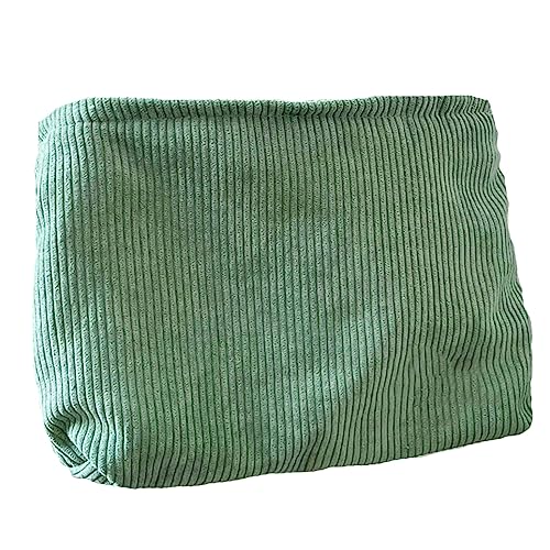 Cosmetic Bags for Women Makeup Bag Large Capacity Purse Travel Toiletry Zipper Storage Pouch Make up Brushes Organizer for Gifts (Corduroy, Grass Green)