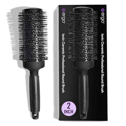 ERGO Ceramic Ionic Round Brush for Blow Out - Salon Quality Hair Brushes for Women - Roller Brush for Blow Drying, Wet and Dry Hair Styling, Volumizing Hair Care - ER53: 2"