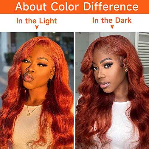 Avolo Reddish Brown Wig Human Hair 30 Inch Lace Front Wigs Human Hair Pre Plucked 13x4 Body Wave Frontal Wigs Human Hair Auburn Colored Human Hair Lace Front Wigs HD Lace Frontal Human Hair Wigs