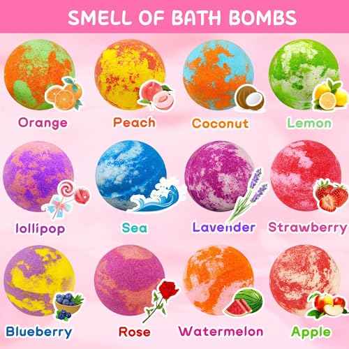 Unicorn Bath Bombs for Kids Girls 3 4 5 6 7 8 Years Old Birthday Gift for Girls Bath Bombs with Toys Surprise Jewelry Inside for Kids Toddler Girl Birthday Christmas Gifts Easter Basket Stuffers