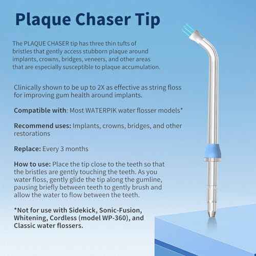 Replacement Heads for Waterpik, Replacement Picks for Water Pik Water Flosser (8 Plaque Chaser Tips + Storage Case + Travel Case)