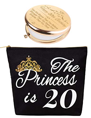 20th Birthday Gifts for Girls,20th Birthday Gifts for Women,20th Birthday,20th Birthday Gifts for Daughter,20th Birthday Gifts Cosmetic Bag,20th Birthday Makeup Mirror,20 Year Old Girl Birthday Gifts