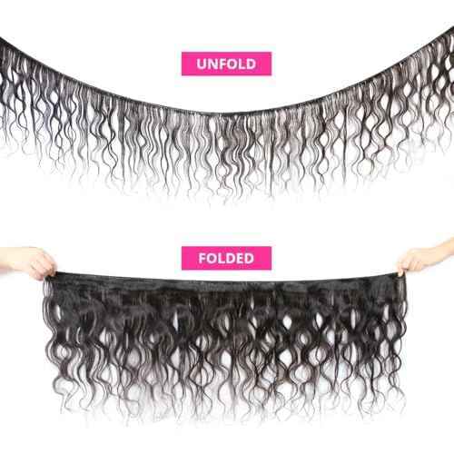 Body Wave Bundles Human Hair 20 22 24 Inch Human Hair Bundle 100% Unprocessed Brazilian Virgin Hair 3 Bundles Human Hair Extensions for Black Women Natural Color