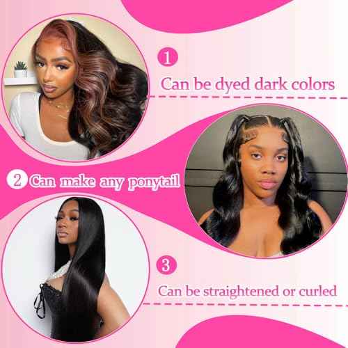 20 Inch 13x6 Lace Front Wigs Human Hair 200 Density Body Wave HD Lace Front Wigs Human Hair Pre Plucked Natural Color Glueless Wig 100% Virgin Human Hair Lace Front Wigs for Women