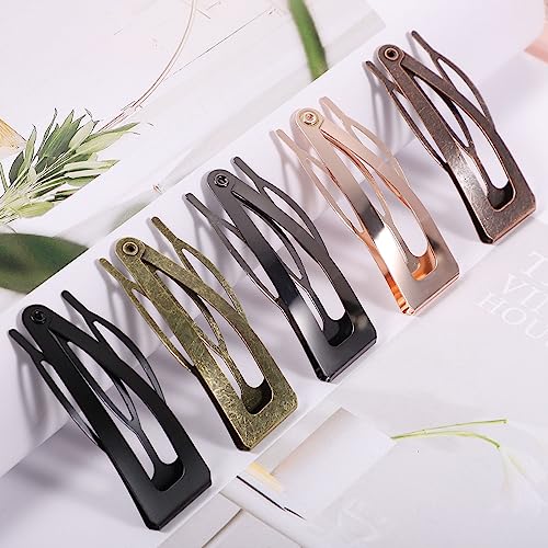 Snap Hair Clips, 5 Colors Hair Clips Metal Hair Barrettes Stocking Stuffers for Women Girls Hair Accessories Gift Christmas Gifts