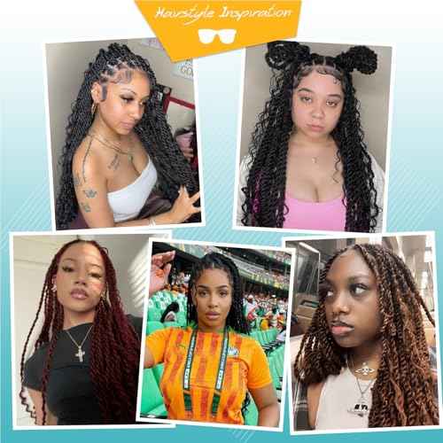 Kalyss HD Full Lace Boho Braided Wigs for Women 360 Lace Front Twist Braided Wigs with Baby Hair Light Brown Premium Synthetic Knotless Braid Wig 36"