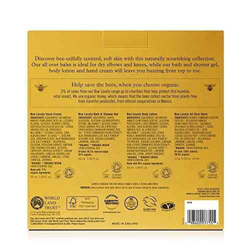 Neal's Yard Bee Lovely Nourishing Collection, Nourishing & Bee-Friendly, Vegetarian Approved, Cruelty Free, 4 Pieces