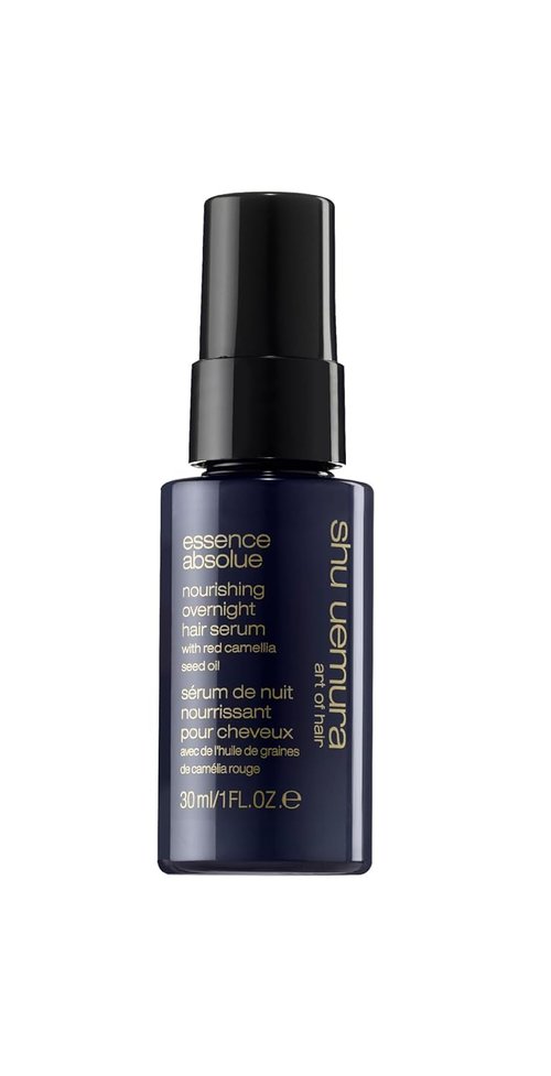 shu uemura art of hair Essence Absolue Nourishing Overnight Hair Serum - Hydrates and Detangles, Reduces Frizz and Enhances Shine, Lightweight Formula, 1 Fl Oz