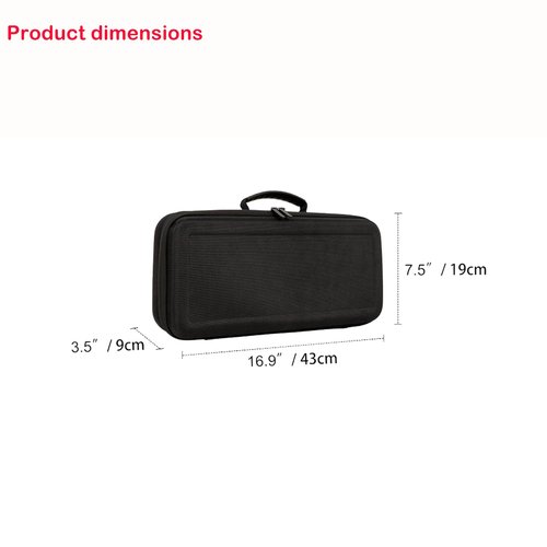 LIUIIVIRI Rigid Travel Case Suitable for Dyson airstraight HT01 Hair Straightener and Power Adapter Waterproof and Shockproof Carry Case(black)
