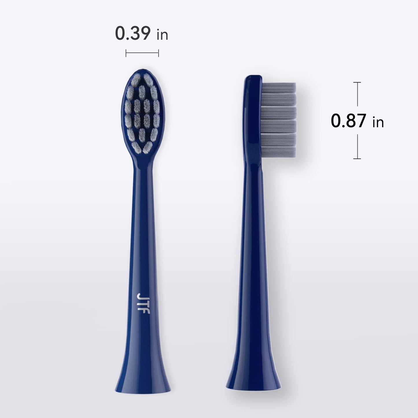 JTF Sonic Smart Toothbrush Genuine Gentle Brush Heads, 3 Pack, Navy Blue, P200