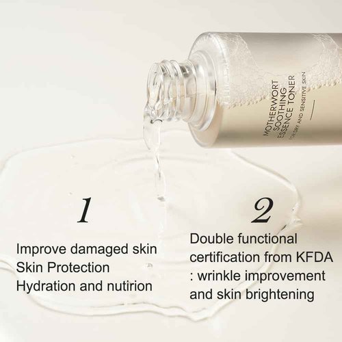 ATTATION Motherwort Soothing Essence Facial Toner, Herbal Extract, for Dry and Sensitive Skin, Vegan Korean Skincare, Refreshing, Hydrating, Purifying for Glow and Glass Skin 150ml / 5.07fl. oz.