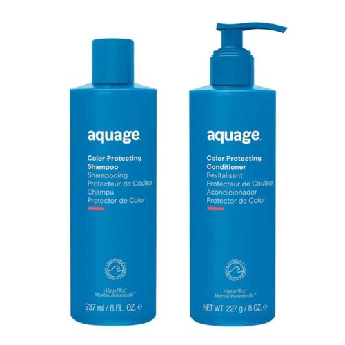 AQUAGE Color Care Regimen Bundle, Color Protecting Shampoo & Conditioner, Restore Health and Shine, Maintain Color Treated Hair, 8 Oz. Each