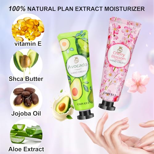 Aottom 40 Pack Hand Cream Bulk Gifts- Mini Hand Lotion Travel Size, Birthday Gifts for Women, Bridesmaid/Teacher Appreciation/Nurse Gifts, bulk gifts for coworkers Hand Lotion for Dry Cracked Hands