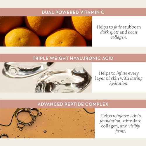 Vitamin C Serum for Face ? All-in-One Formula ? Profesional Grade AAP & THD, Peptides, 3X Hyaluronic Acid ? For Sensitive Skin ? Brightens, Firms & Hydrates ? 1 oz