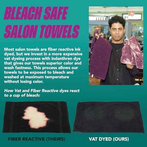 Arkwright Bleach Proof Salon Towels - Pack of 12 - Highly Absorbent, 100% Cotton, Quick Dry Spa Face Towel for Hair Stylist, Barber, Pedicure, and Esthetician, 16 x 27 in, Burgundy