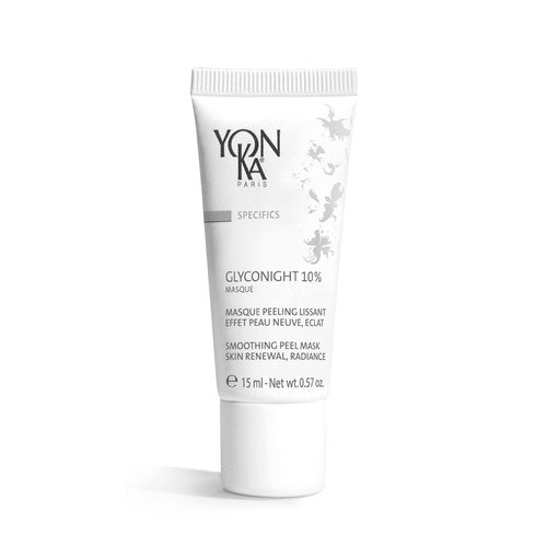 Yonka Glyconight 10% Peel Masque | Anti-Aging Face Mask | Skin Renewal for Wrinkles and Pore Reduction with Glycolic Acid | Travel Size 0.57 oz