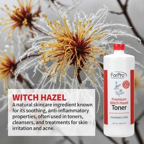 ForPro Premium Witch Hazel Toner, Alcohol-Free, Naturally Soothe, Tone & Hydrate Skin, Vegan, Fragrance-Free, 32 Fl Oz