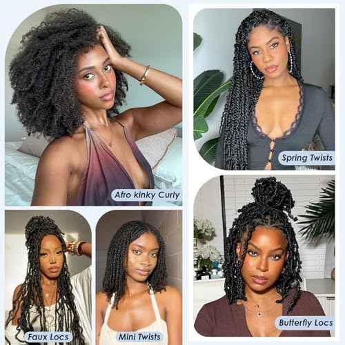 Afro Kinkys Bulk Human Hair,14 Inch 50g/Pack Afro Kinky-Curly Human Hair Bulk for Mini Twist, 4C Bulk Human Braiding Hair For Micro,Crochet,Repair, Dreadlocks,Locs Extensions