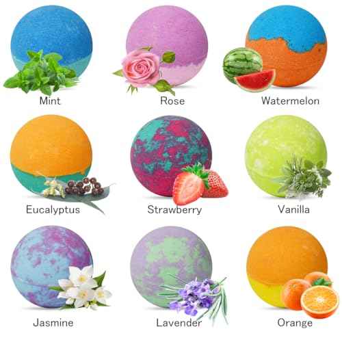 Bath Bombs for Kids with Toys Inside, Kids Bath Bombs for Boys Girls, 9-Piece Bathbomb Set Includes 9 Pull-Back Cars and 3 Vehicles, Halloween Christmas Birthday Easter Gift Set for Children