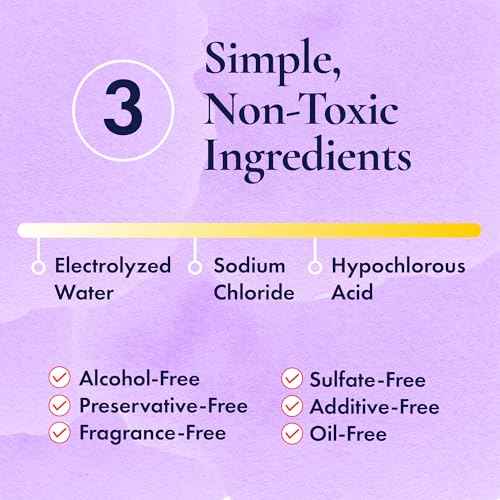 Hypochlorous Acid Spray For Kids - Soothes Diaper Rash, Baby Acne, Eczema, Cuts & Scrapes - Baby & Kids Skin Soothing Spray for Sensitive Skin, Non-Toxic, No Sting, 4 oz