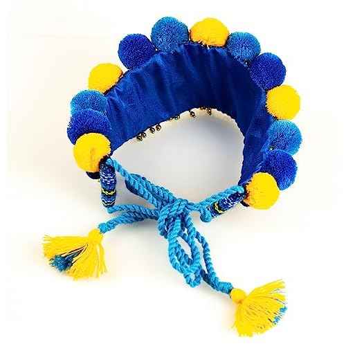 Rushnichok Kokoshnik Ukrainian Traditional Easter Headdress Blue Wreath Kokoshnic Vyshyvanka Style Handmade Beaded Hippie Tiara