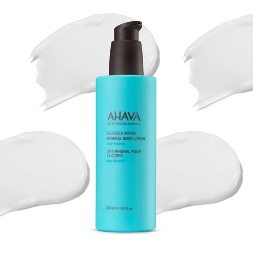 AHAVA Dead Sea Water Mineral Body Lotion, Sea-Kissed - Provides All Day Hydration, Helps Fight Dehydration, Refines Skin's Texture, Enriched with Exclusive Osmoter, Aloe Vera & Witch Hazel, 8.5 Fl.Oz