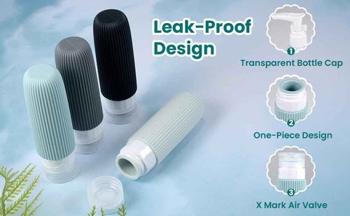 GLICPIX Travel Bottles for Toiletries TSA Approved 3oz Leak Proof Travel Size Toiletries, Travel Essentials with Toiletry Bag for Cosmetic Shampoo Conditioner Lotion