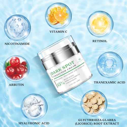 Dark Spot Remover for Face and Body: Dark Spot Corrector Cream, Melasma, Freckle, Sun Spot, Age Spot Remover with Niacinamide and Vitamin C, Advanced Formula for Women and Men (1.7 Fl Oz)