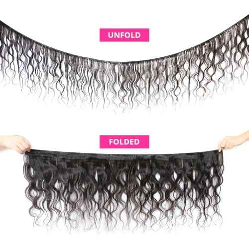 Body Wave Bundles Human Hair 20 22 24 Inch Human Hair Bundles 100% Unprocessed Brazilian Virgin Quick Weave 3 Bundle Human Hair Extensions for Black Women Natural Color