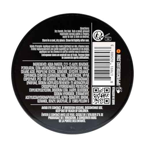 UPPERCUT DELUXE Texture Cream ?Flexible, Reworkable Styling Cream for Men ? Natural Matte Finish, Pliable Hold, Lightweight Hair Product ? 3.5 oz / 100g