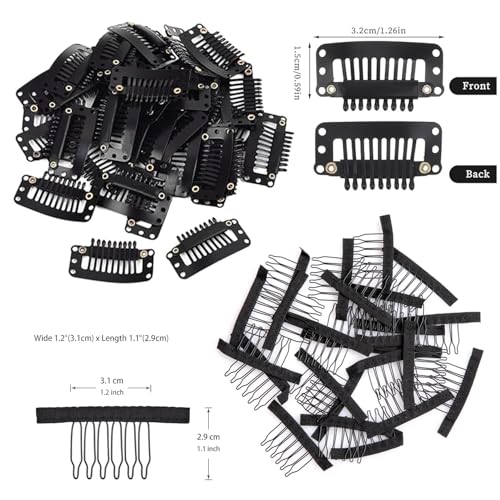 Wig Caps for Women 112 Pieces Wig Installation Kit Stretchable Mesh Dome Caps Wig Making Kit Accessory Thread with Needle Wig Combs Metal Hair Clips Adjustable Elastic Bands Wig Straps Wig Install Kit