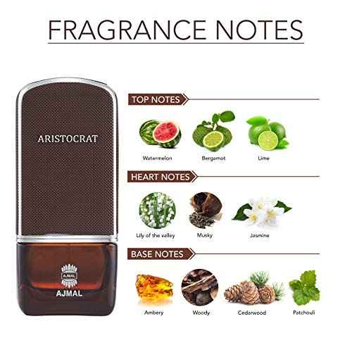 Ajmal Aristocrat Eau de Parfum for Men ? 2.5 fl oz / 75 ml | Long-Lasting Woody Ambery Fragrance with Citrus & Musk | Luxury Perfume Crafted in Dubai